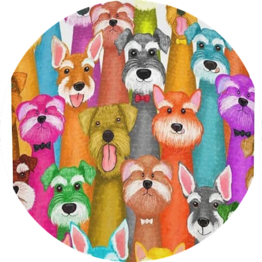 Kids Corner Love Dogs Anstecker mit Sicherheitsnadel Ø 38 mm