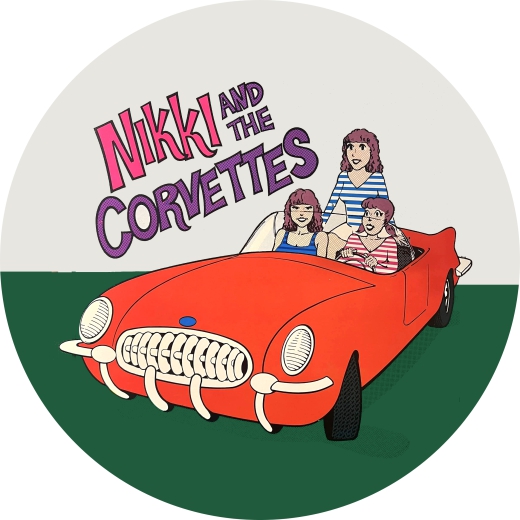 Nikki And The Corvettes Motiv 1 Anstecker mit Sicherheitsnadel Ø 25mm