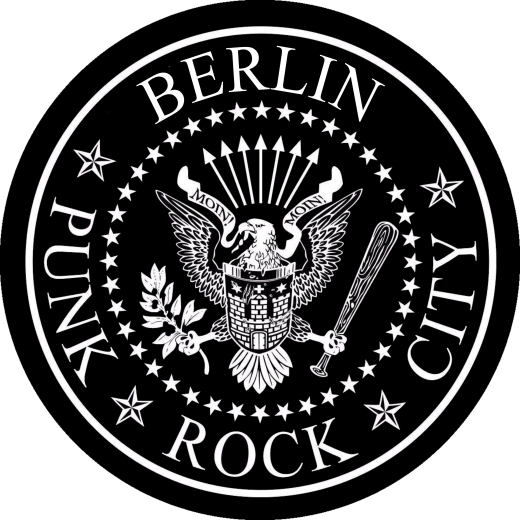 Punk Rock City Berlin Anstecker mit Sicherheitsnadel Ø 25mm