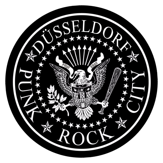 Punk Rock City Düsseldorf Anstecker mit Sicherheitsnadel Ø 25mm