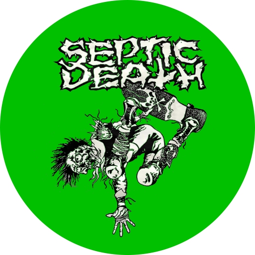 Septic Death Motiv 02 Skater Anstecker mit Sicherheitsnadel Ø 25mm