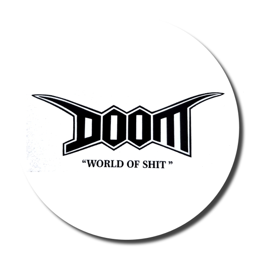 Doom Motiv 1 World of shit Anstecker mit Sicherheitsnadel Ø 25mm