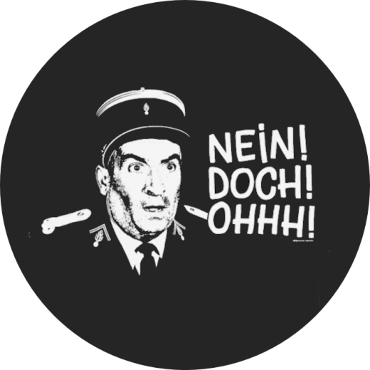 Louis De Funes Nein! Doch! Ohhh! Motiv 1 Anstecker mit Sicherheitsnadel Ø 25mm