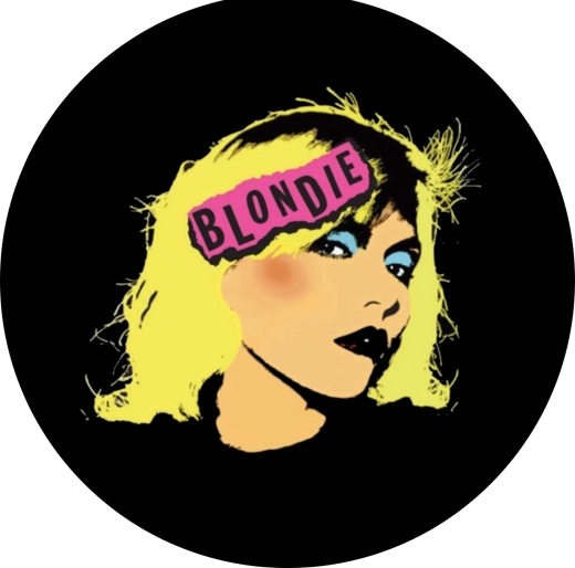 Blondie Motiv 2 Debbie Harry Anstecker mit Sicherheitsnadel Ø 25mm