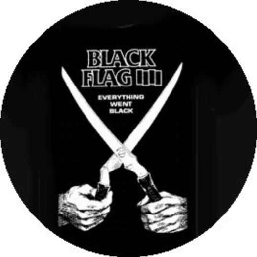 Black Flag Motiv 7 Anstecker mit Sicherheitsnadel Ø 25mm