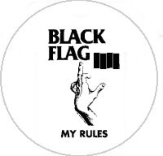 Black Flag Motiv 8 Anstecker mit Sicherheitsnadel Ø 25mm