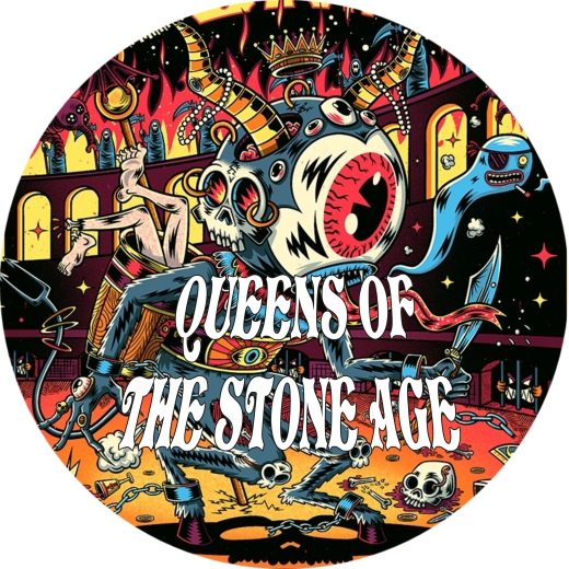 Queens Of The Stone Age Motiv 1 Anstecker mit Sicherheitsnadel Ø 25mm