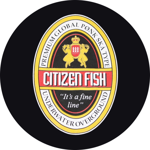 Citizen Fish Motiv 5 Anstecker mit Sicherheitsnadel Ø 25mm