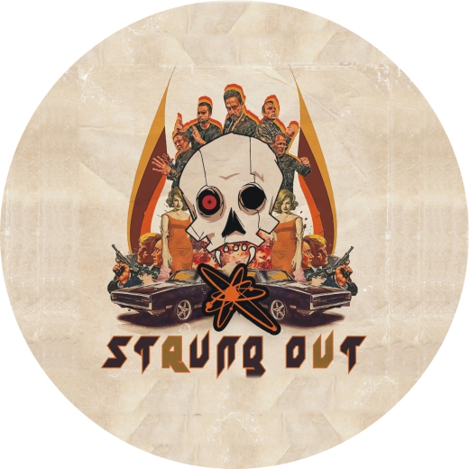 Strung Out Motiv 4 Anstecker mit Sicherheitsnadel Ø 25mm