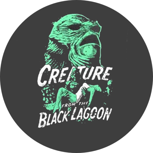 Creature From The Black Lagoon Motiv 1 Anstecker mit Sicherheitsnadel Ø 25mm