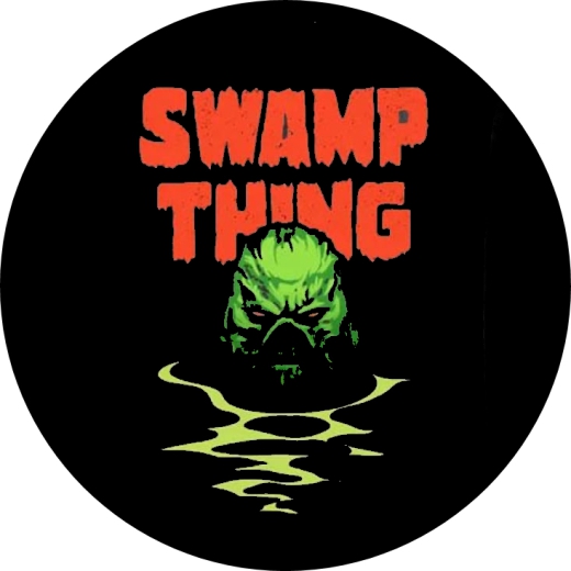 Swamp Thing Motiv 1 Anstecker mit Sicherheitsnadel Ø 25mm