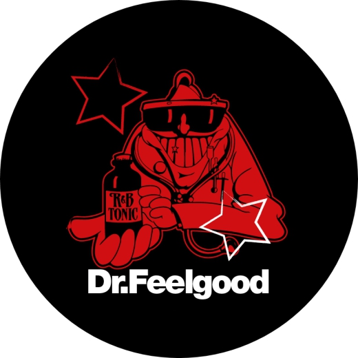 Dr. Feelgood Motiv 2 Anstecker mit Sicherheitsnadel Ø 25mm