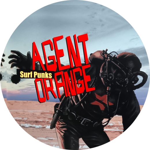 Agent Orange Motiv 3 Surf Punks Anstecker mit Sicherheitsnadel Ø 25 mm