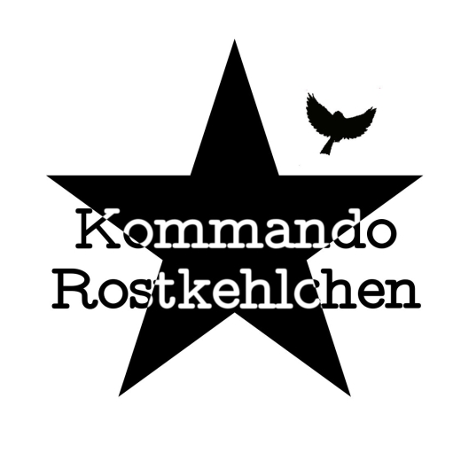 Kommando Rostkehlchen Motiv 1 Anstecker mit Sicherheitsnadel Ø 25mm