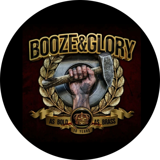 Booze & Glory Motiv 1 Anstecker mit Sicherheitsnadel Ø 25mm