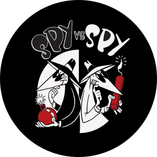 Spy vs Spy Motiv 1 Anstecker mit Sicherheitsnadel Ø 25mm