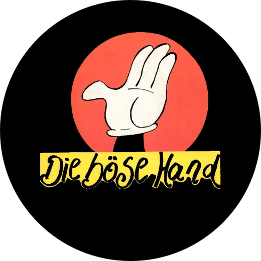 Böse Hand, Die Böse Hand Motiv 1 Anstecker mit Sicherheitsnadel Ø 25mm