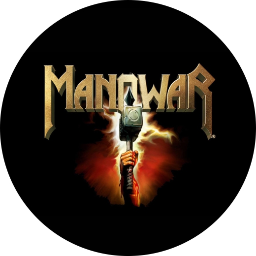 Manowar Motiv 2 Anstecker mit Sicherheitsnadel Ø 25mm