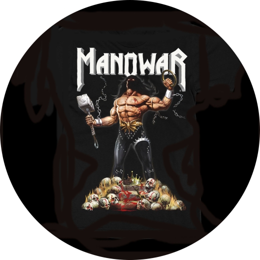 Manowar Motiv 4 Anstecker mit Sicherheitsnadel Ø 25mm