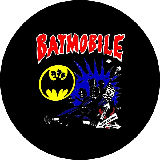 Batmobile Motiv 2 Anstecker mit Sicherheitsnadel Ø 25mm