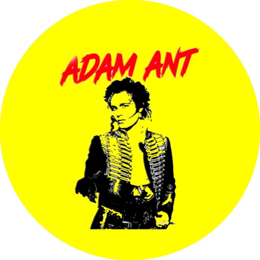 Adam Ant Motiv 3 Anstecker mit Sicherheitsnadel Ø 25 mm