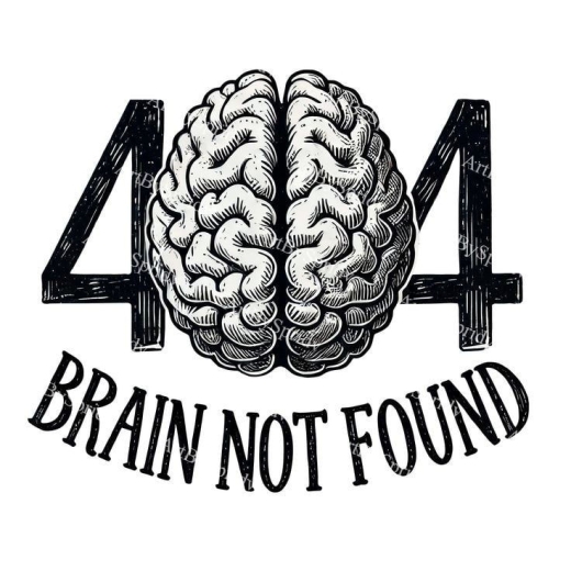 404 Brain Not Found Motiv 1 Anstecker mit Sicherheitsnadel Ø 25mm