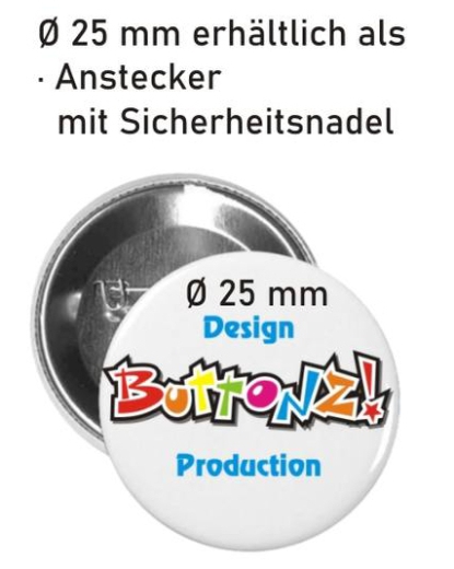 100 Stück Buttons/Badges Ø25 mm