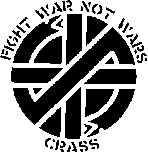 Crass Fight War Not Wars Anstecker mit Sicherheitsnadel Ø 25 mm