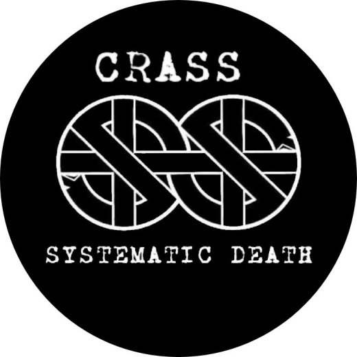 Crass Logo Motiv W Anstecker mit Sicherheitsnadel Ø 25 mm