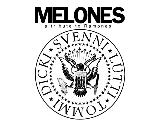 Melones, The Melones (Ramones Tribute Hamburg) Motiv 1 Anstecker mit Sicherheitsnadel Ø 25 mm