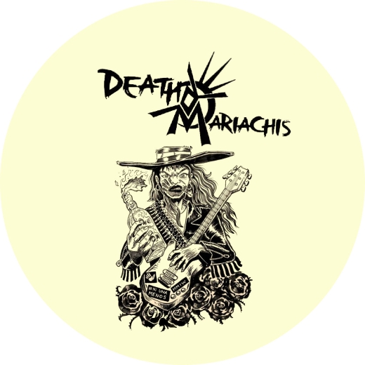 Death Mariachis Motiv 1 Anstecker mit Sicherheitsnadel Ø 25 mm