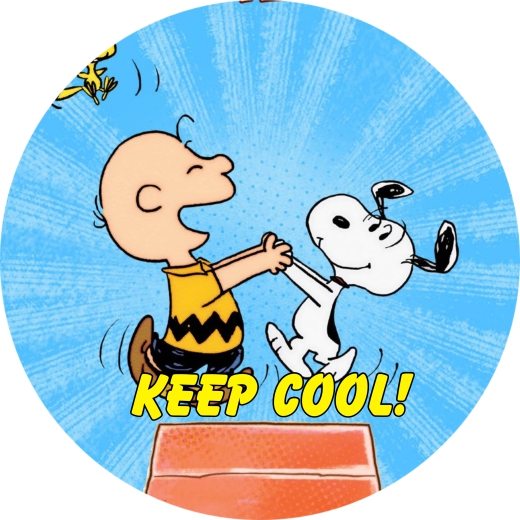 Peanuts Motiv 5 Keep Cool! Anstecker mit Sicherheitsnadel Ø 25mm