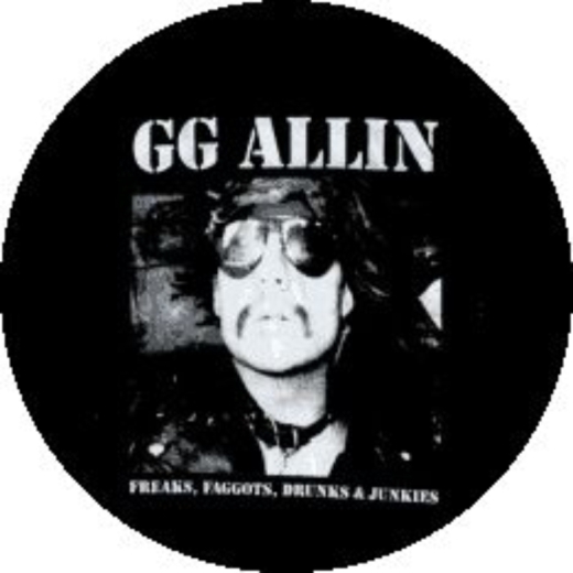 GG Allin Motiv 1 Anstecker mit Sicherheitsnadel Ø 25 mm