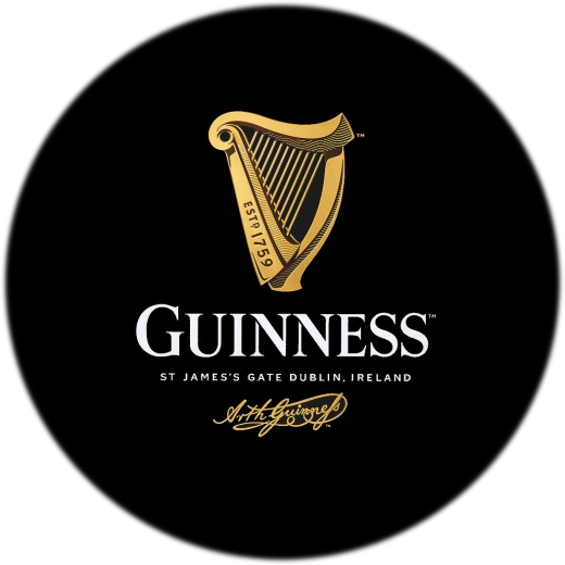 Guinness Motiv 1 Anstecker mit Sicherheitsnadel Ø 25 mm