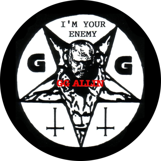 GG Allin Motiv 3 Anstecker mit Sicherheitsnadel Ø 25 mm