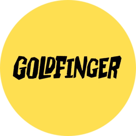 Goldfinger Anstecker mit Sicherheitsnadel Ø 25 mm