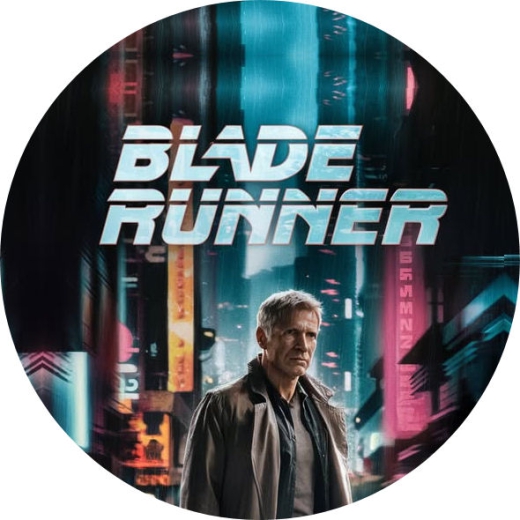 Blade Runner Motiv 1 Anstecker mit Sicherheitsnadel Ø 25 mm