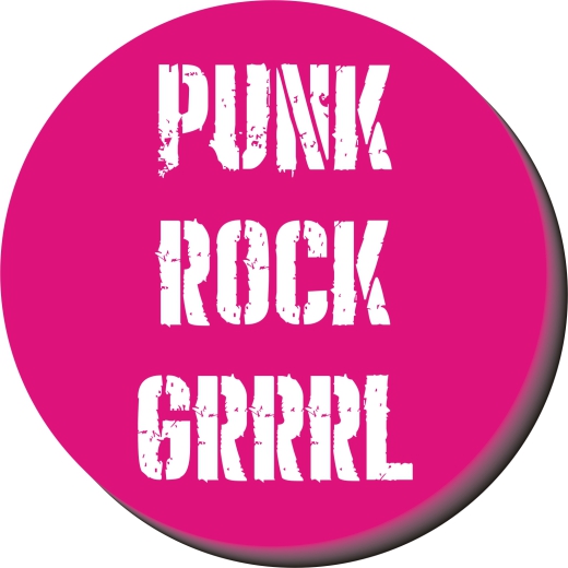 Punk Rock Grrrl Motiv 1 Anstecker mit Sicherheitsnadel Ø 25 mm