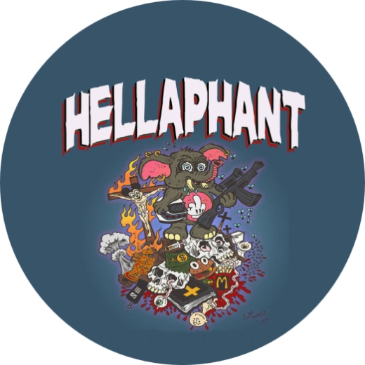 Hellacopters, The Hellacopters Motiv 3 Hellaphant Anstecker mit Sicherheitsnadel Ø 25 mm