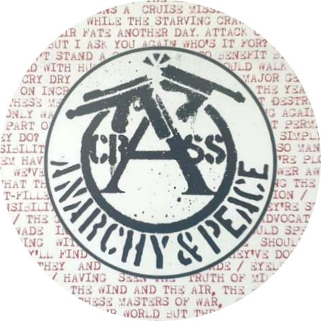 Crass Motiv T Anstecker mit Sicherheitsnadel Ø 25 mm