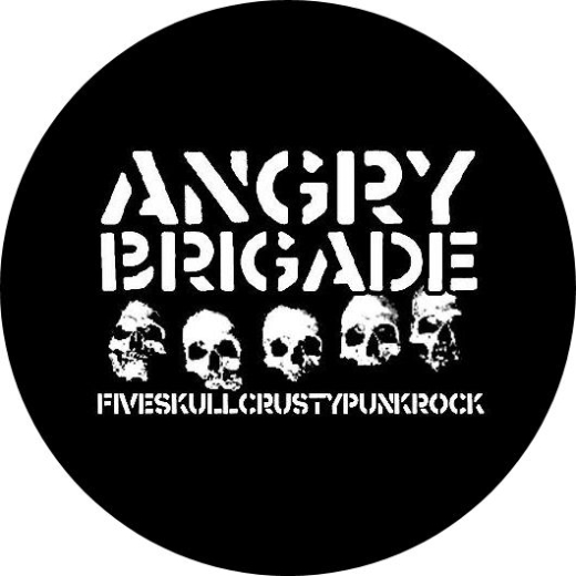 Angry Brigade Motiv 1 Anstecker mit Sicherheitsnadel Ø 25 mm