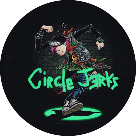 Circle Jerks Motiv E Anstecker mit Sicherheitsnadel Ø 25mm