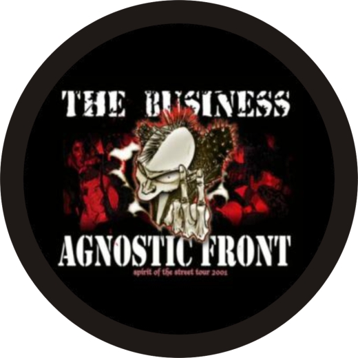 Agnostic Front + The Business Tour Motiv 1 Anstecker mit Sicherheitsnadel Ø 25 mm