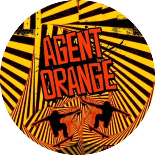 Agent Orange Motiv 2 Skater Anstecker mit Sicherheitsnadel Ø 25 mm