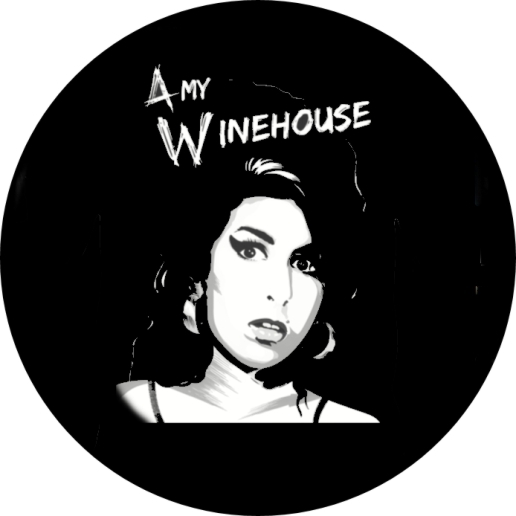 Winehouse, Amy Winehouse Motiv 2 Anstecker mit Sicherheitsnadel Ø 25 mm