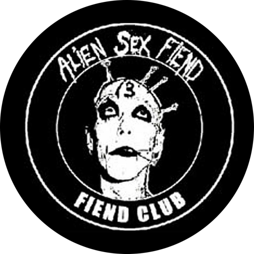 Alien Sex Fiend Motiv 4 Anstecker mit Sicherheitsnadel Ø 25mm