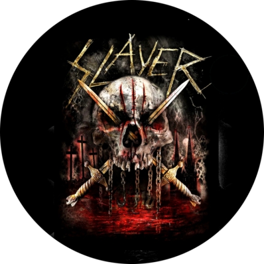 Slayer Motiv 1 Anstecker mit Sicherheitsnadel Ø 25mm