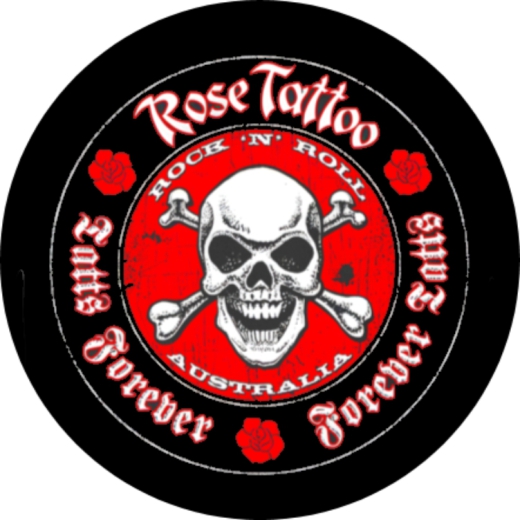 Rose Tattoo Motiv 2 Anstecker mit Sicherheitsnadel Ø 25mm