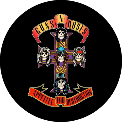 Guns `N´ Roses Motiv 2 Anstecker mit Sicherheitsnadel Ø 25mm