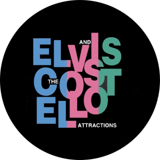 Costello, Elvis Elvis Costello and the Attractions Motiv 5 Anstecker mit Sicherheitsnadel Ø 25 mm